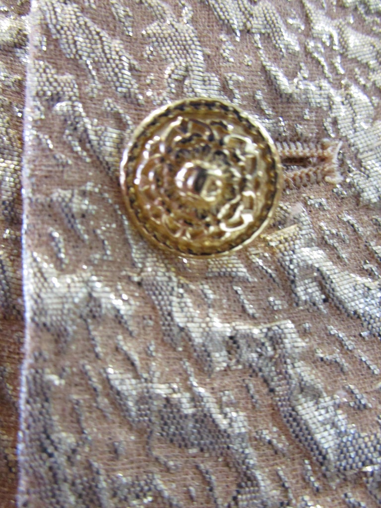 1996 Chanel by Lagerfeld Golden Boucle and Lame Shift Dress and Coat 1996 Chanel by Lagerfeld Golden Boucle and Lame Shift Dress and Coat