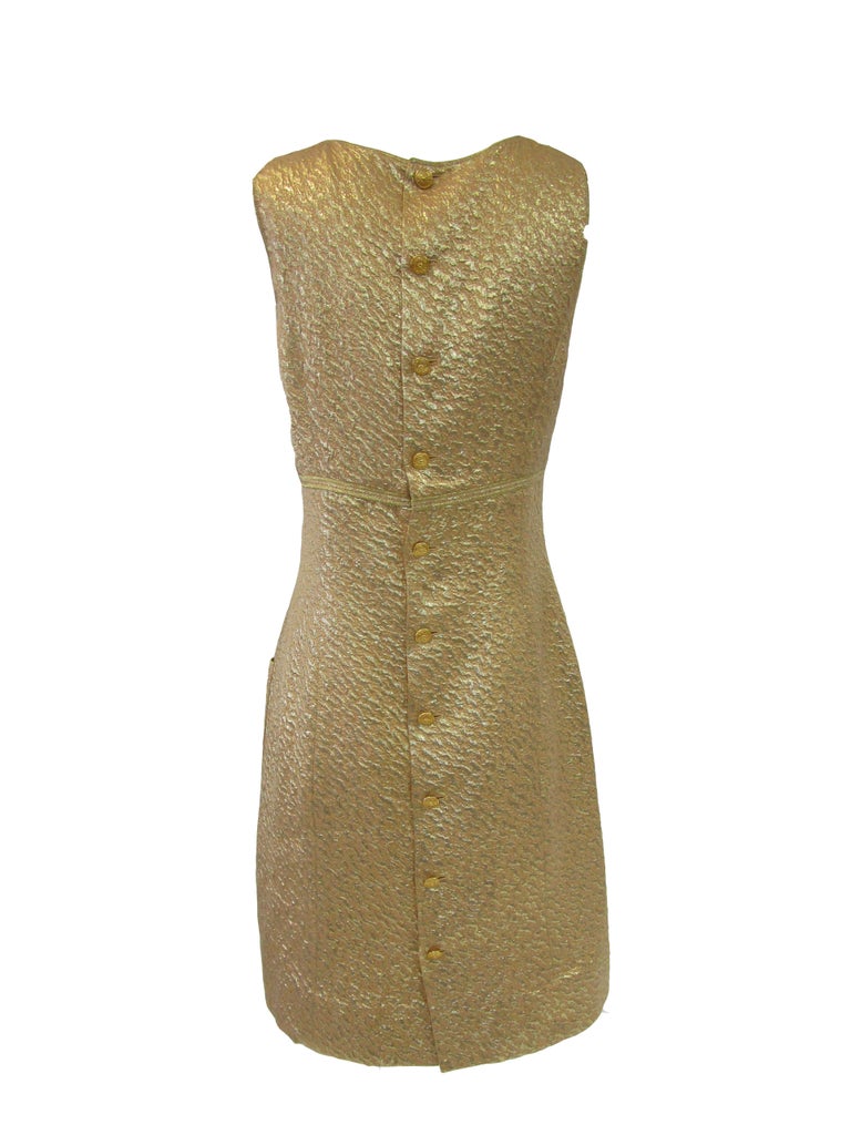 gold chanel dress 38