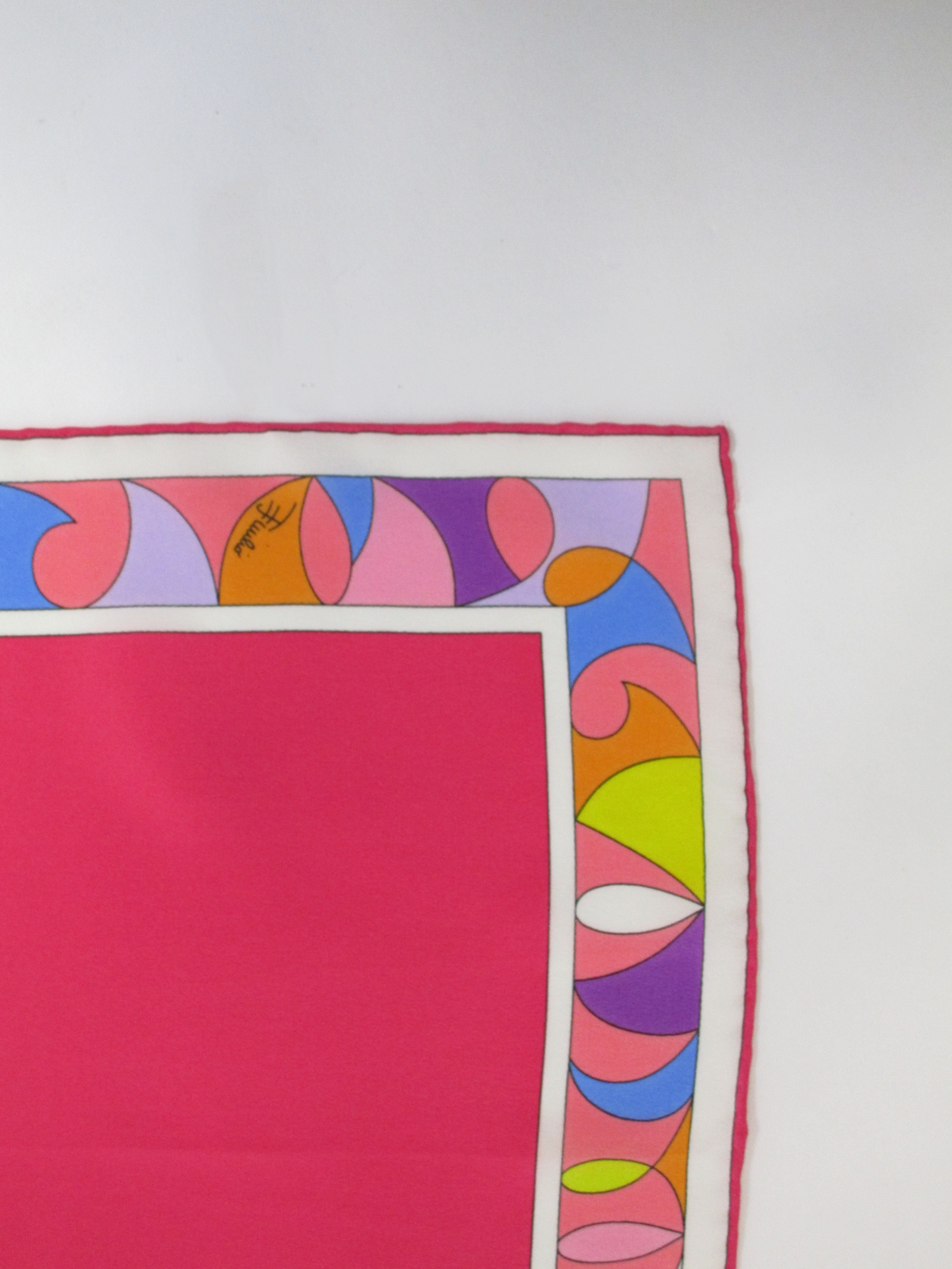 Emilio Pucci Colorblock Pattern Scarf