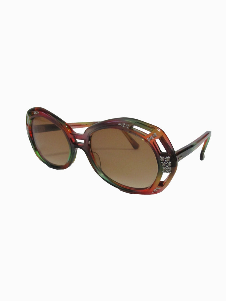 Vintage Red and Green French Sunglasses