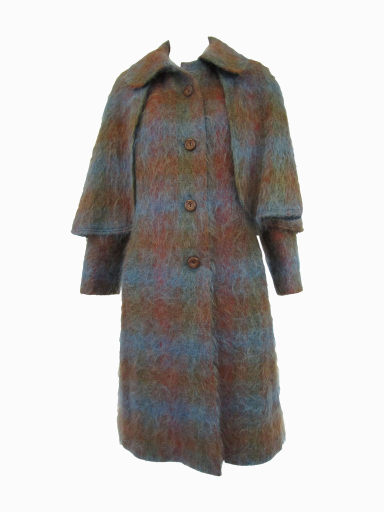 Vintage Multi Colored Mohair Ulster Coat