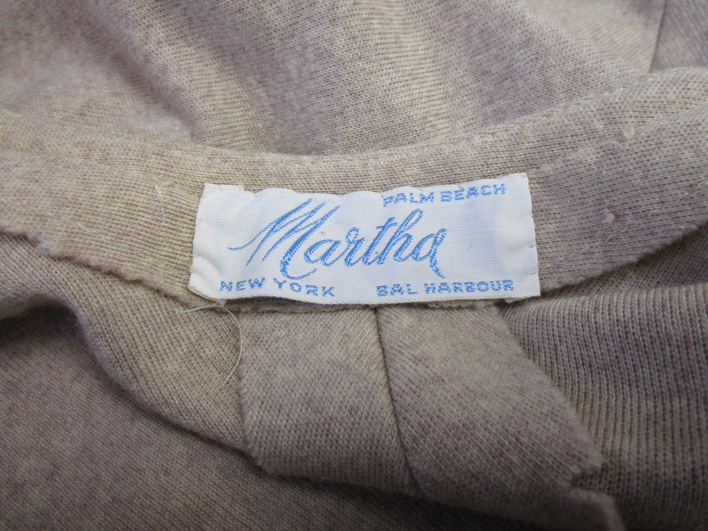 1960s Martha Tan Jersey Knit Cape