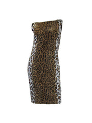 ワンピース Moschino FW24 DRESS WITH ANIMAL PATTERN (04285550 1888) Moschino Cow Printed Mohair Dress