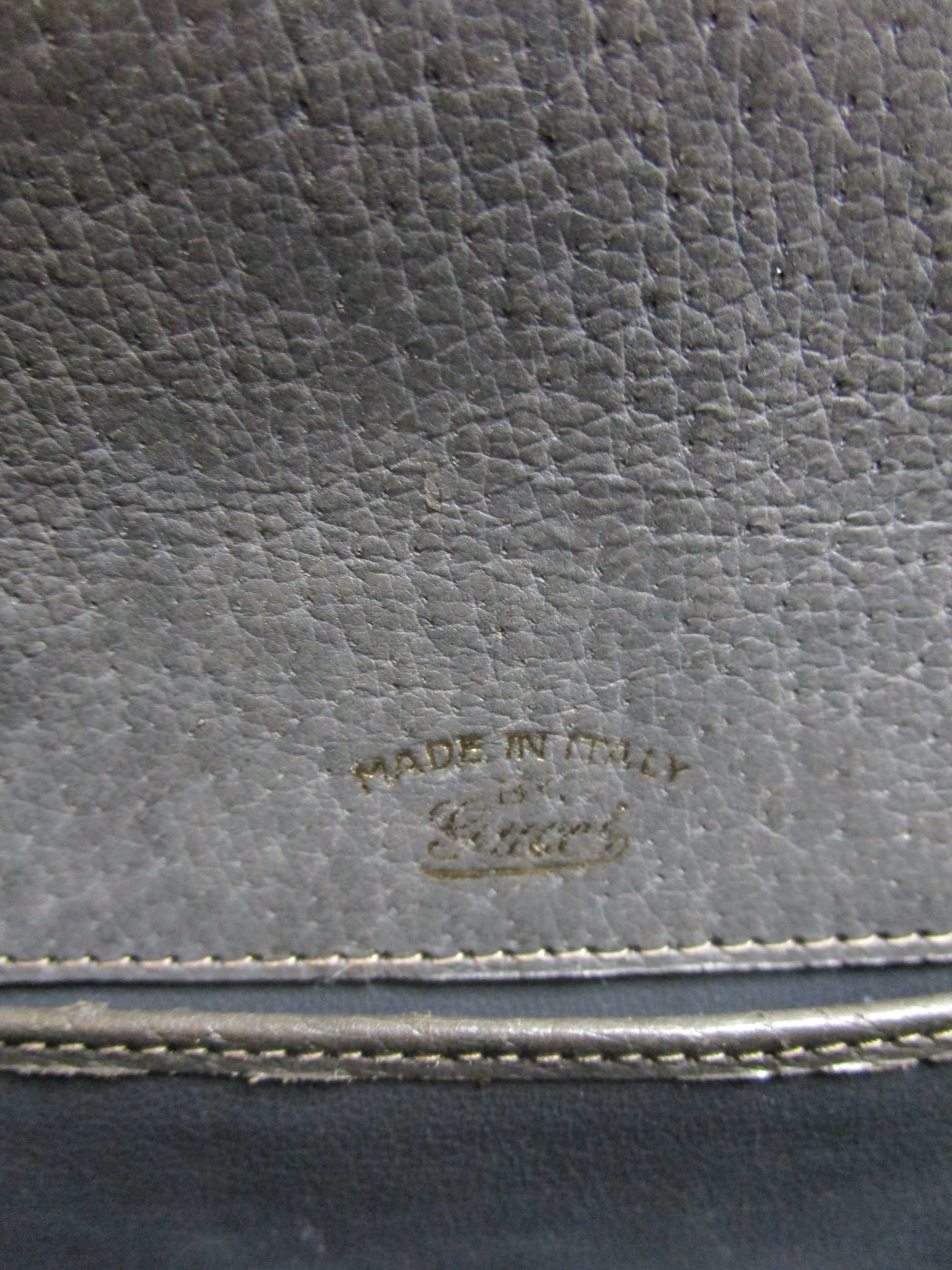 Gucci Luggage Blue Gray Leather Italian Bag, 1970s