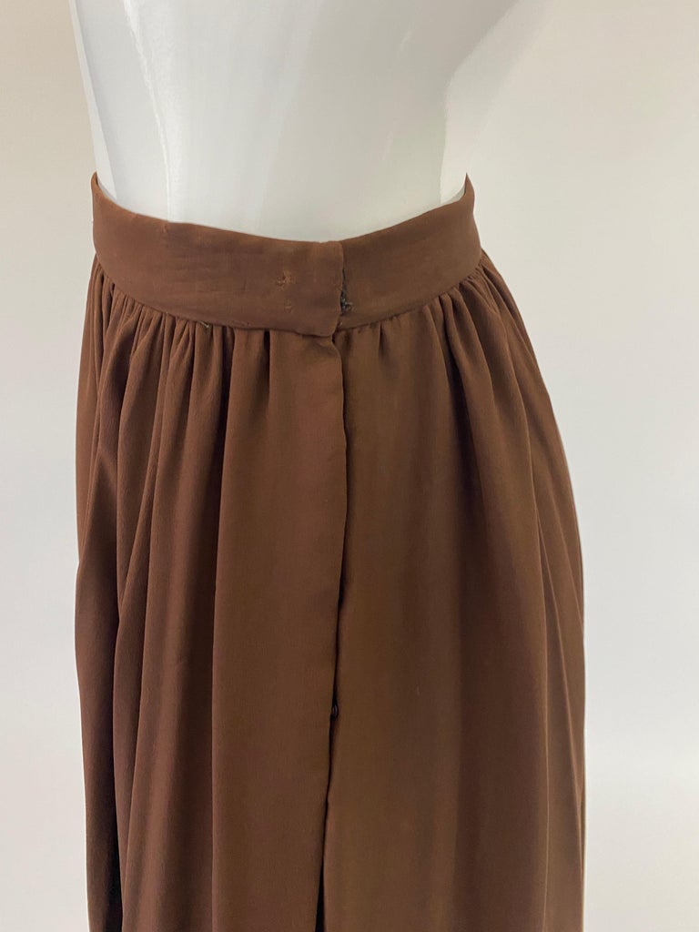 1970’s Halston Silk Chiffon Skirt and Halter Scarf Top