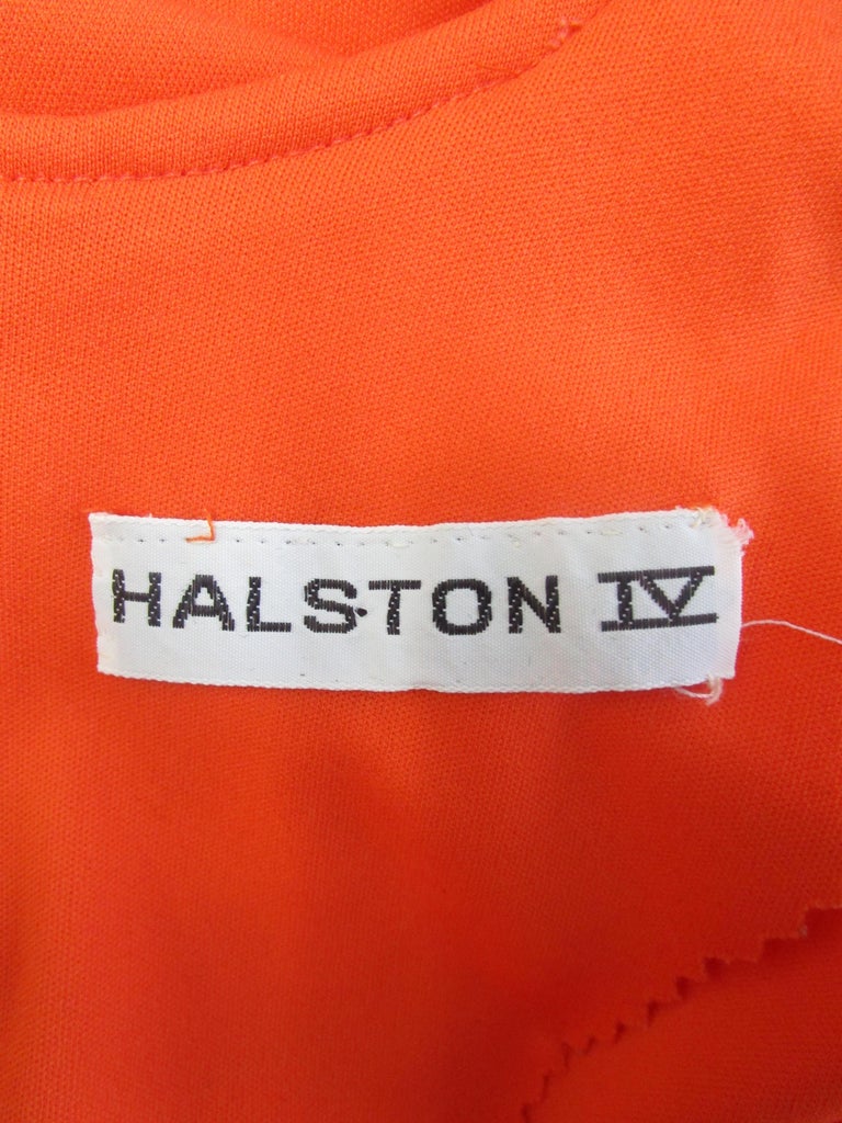 Halston IV Orange Jersey Caftan Kaftan