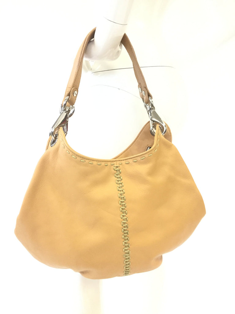 Desmo Italian Diagonal Closure Leather Slouch Handbag