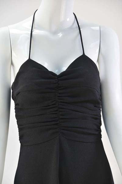1970s Black Biba Dress
