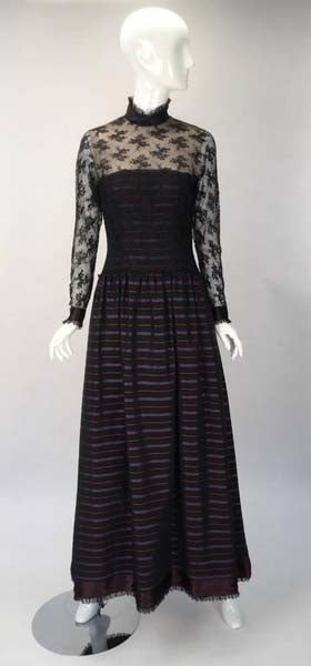 1970s Jerry Silverman Evening Gown