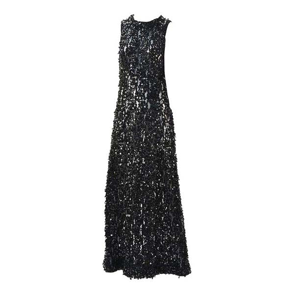 1960s Mignon Black Sequin Dress�