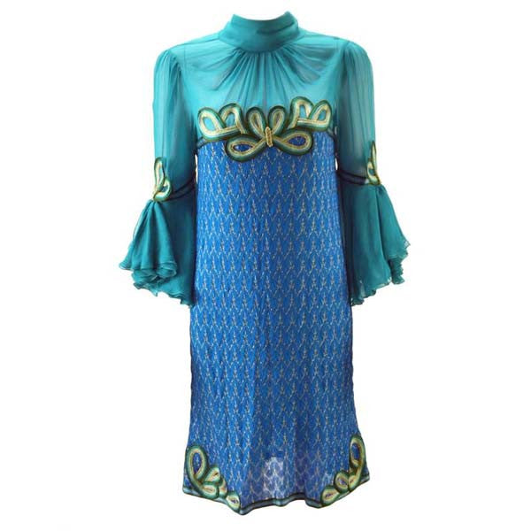 missoni dress blue Crochet-knit Maxi Dress