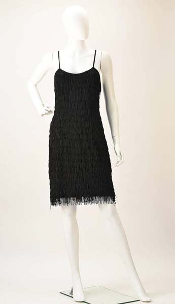 Vintage Black Fringe Dress with Matching Bolero Vintage Black Fringe Dress with Matching Bolero