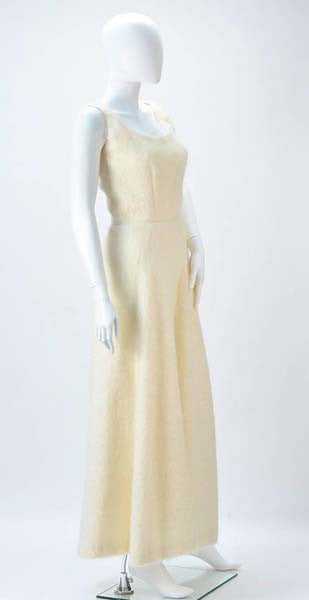 1990s Custom Winter White Mohair Dress - MRS Couture 1990s Custom Winter White Mohair Dress - MRS Couture