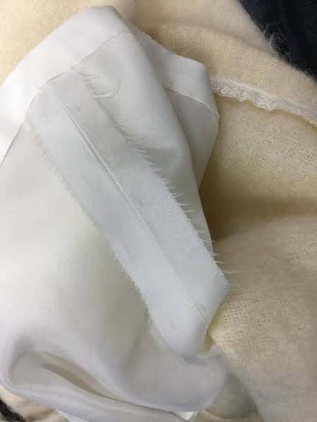 1990s Custom Winter White Mohair Dress
