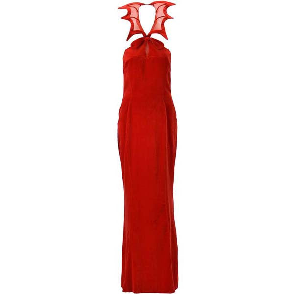 Rare 1980s Thierry Mugler Red Velvet Gown, "The Kiss of the Spider-wom - MRS Couture Rare 1980s Thierry Mugler Red Velvet Gown, "The Kiss of the Spider-wom - MRS Couture