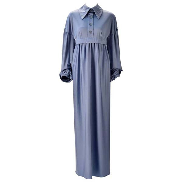 1970s Jean Varon Periwinkle Blue Long Sleeve Dress 1970s Jean Varon Periwinkle Blue Long Sleeve Dress