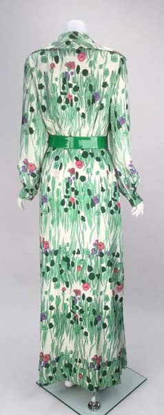 1970s Luis Estevez Spring Maxi Dress