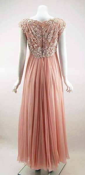 1960s Helen Rose Silk Pink Beaded Evening Gown - MRS Couture 1960s Helen Rose Silk Pink Beaded Evening Gown - MRS Couture
