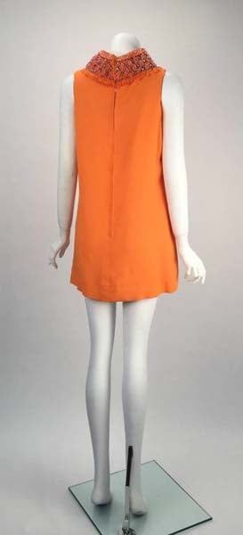 1960s Gino Charles by Malcolm Starr Silk Orange Tunic