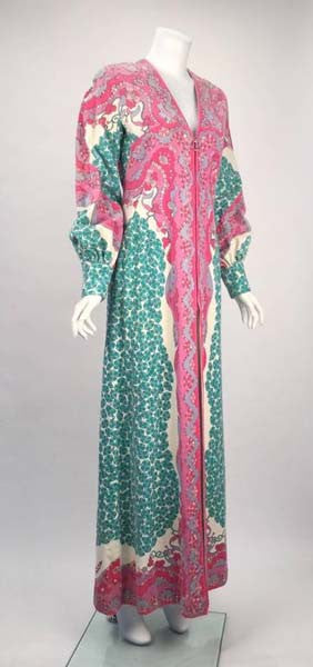 1960s Emilio Pucci Terry Cloth Multicolor Caftan
