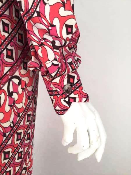 1960s Emilio Pucci Silk Jersey Blend Co Ord Blouse and Maxi Skirt