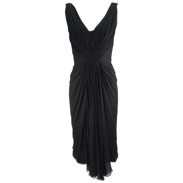 1960s Jobere Black Silk Cocktail Dress 1960s Jobere Black Silk Cocktail Dress