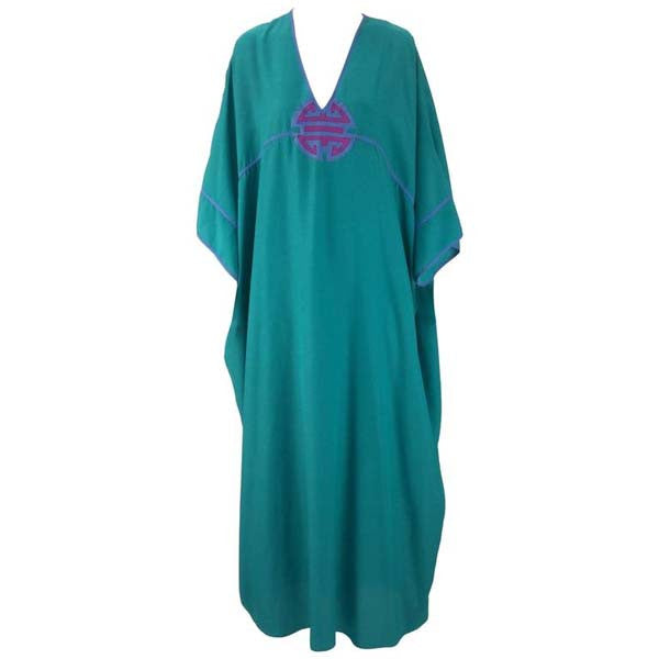 1970s Bill Tice Asian Inspired Kaftan