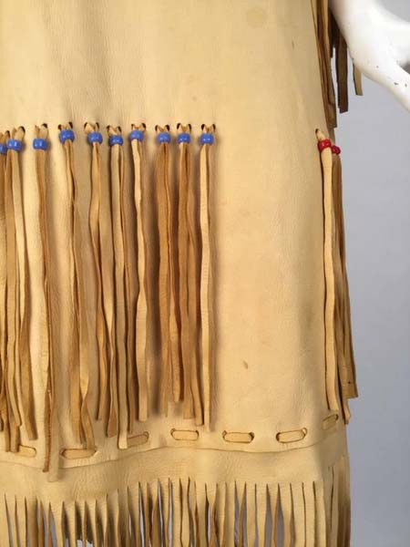 Authentic 1970s Native American Leather Handmade/painted Fringe Dress