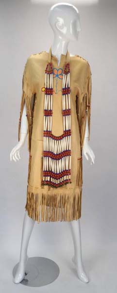 Authentic 1970s Native American Leather Handmade/painted Fringe Dress - MRS Couture Authentic 1970s Native American Leather Handmade/painted Fringe Dress - MRS Couture