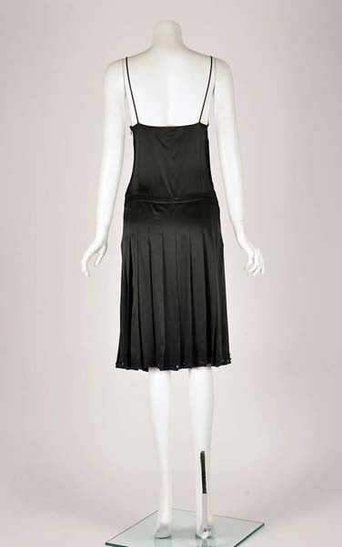 Moschino Black Silk Cocktail Dress with Bow Applique