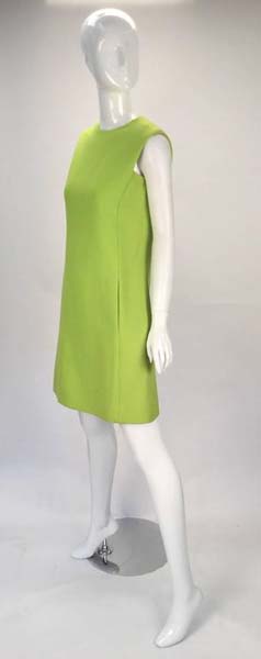 1960's Joan Leslie for Kasper Lime Green Sleeveless Shift Dress - MRS Couture 1960's Joan Leslie for Kasper Lime Green Sleeveless Shift Dress - MRS Couture