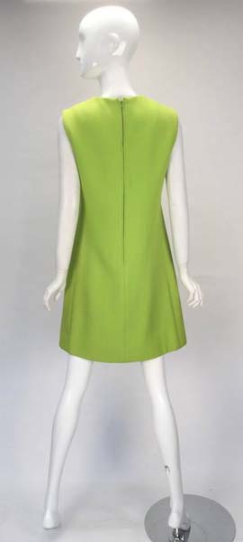 1960's Joan Leslie for Kasper Lime Green Sleeveless Shift Dress 1960's Joan Leslie for Kasper Lime Green Sleeveless Shift Dress