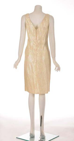 1970s Lilli Diamond Iridescent Sleeveless Cocktail Dress
