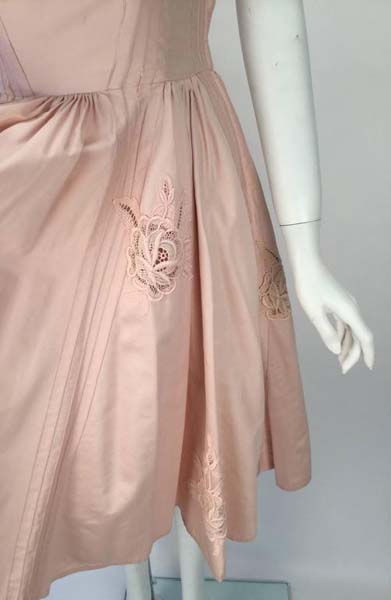1950s Carlye Pale Pink Halter Dress