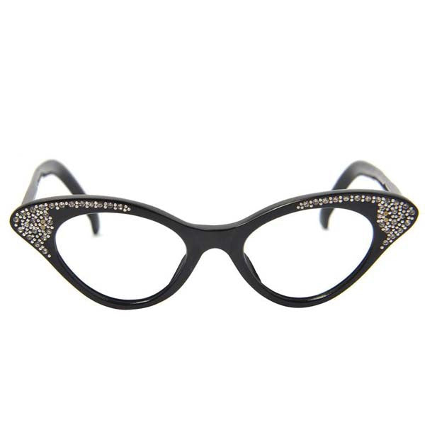 Early 1960s Lawrence Black Cat Eye Frames - France - MRS Couture