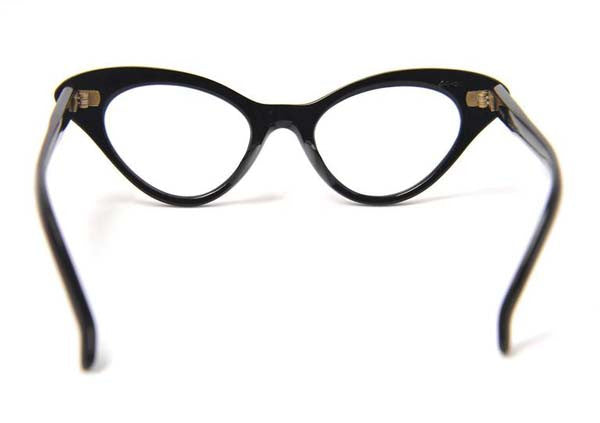 Early 1960s Lawrence Black Cat Eye Frames - France - MRS Couture