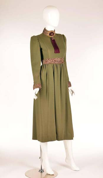 Late 1960s Geoffrey Beene Olive Green Dress - MRS Couture Late 1960s Geoffrey Beene Olive Green Dress - MRS Couture