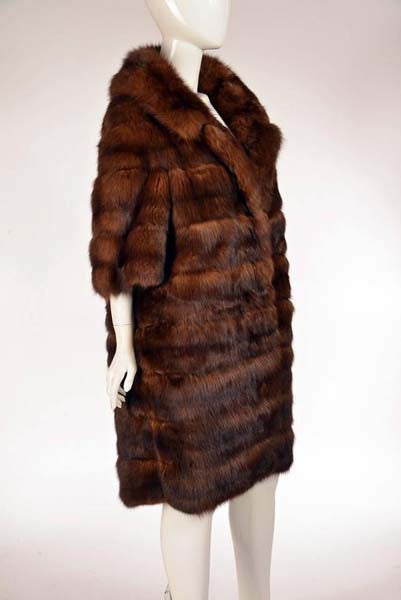 Vintage Fur Collar 1940's Single Silky Full Real Mink Fur