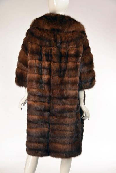 1950s Maximilian Horizontally Striped Mink Coat