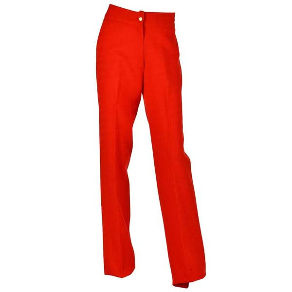 Vintage Roberta di Camerino Red Wool Trousers