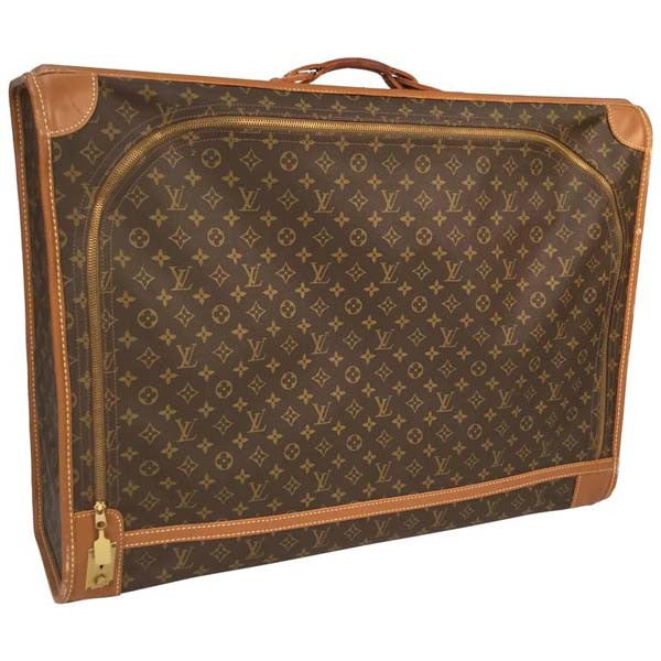 Large Vintage Double Strap Louis Vuitton Suitcase