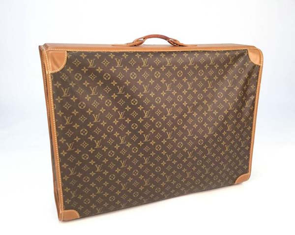 Large Vintage Double Strap Louis Vuitton Suitcase