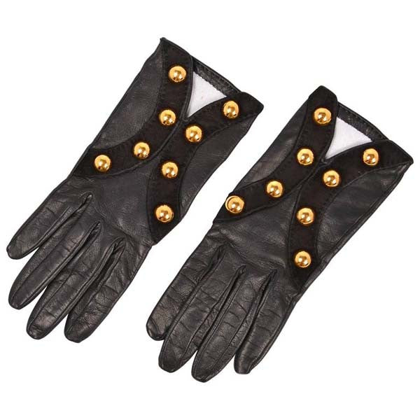 Leather gloves Louis Vuitton Black size S International in Leather