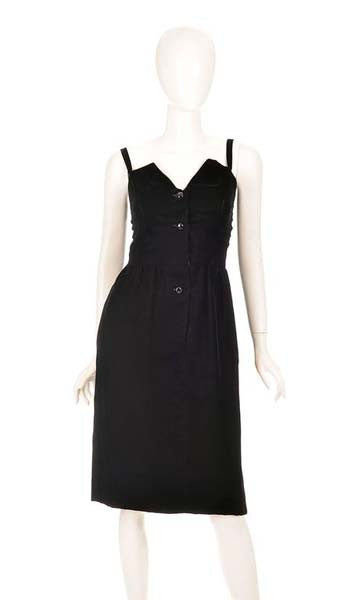 1970s Givenchy Nouvelle Boutique Black Velvet Dress - MRS Couture