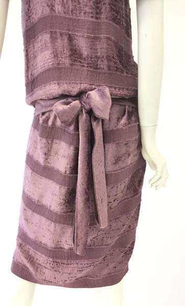 Vintage Bottega Veneta Italian Violet Velvet Dress