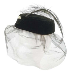 EUC vintage 1950’s Miss Sally Victor brown mink pill box square hat with veil VIntage Dark Brown Mink SALLY VICTOR Pillbox Hat | eBay main image 3