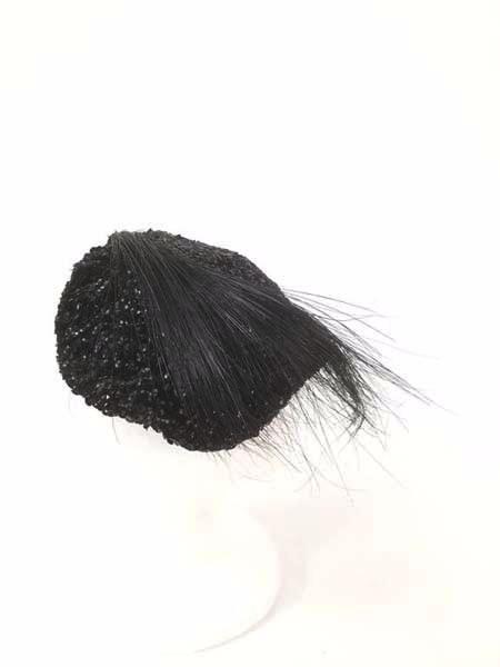 Vintage Milgrim Sequin and Beaded Ostrich Feather Hat