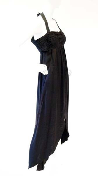 Early 1980s Chanel Silk Camellia Evening Dress - MRS Couture