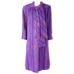 1980s Purple Mohair Coat Jacket - MRS Couture