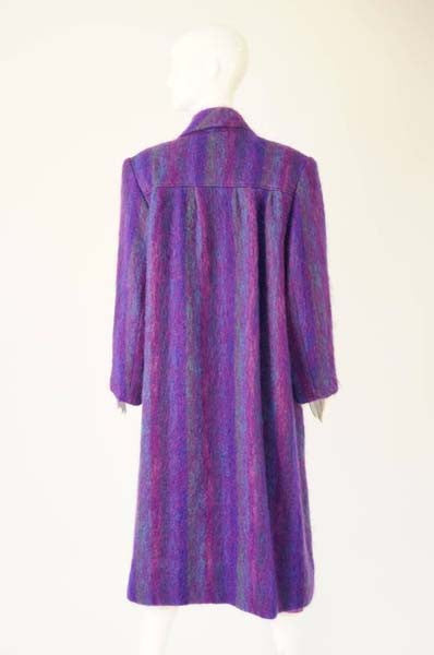 1980s Purple Mohair Coat Jacket